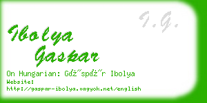 ibolya gaspar business card